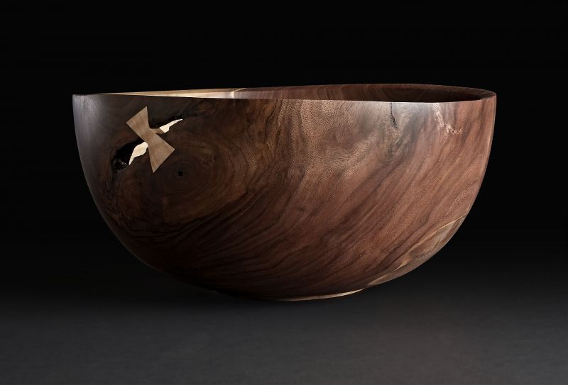 Walnut Bowl w/Bow Tie